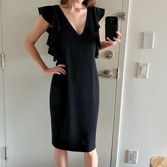 Formal Black Mid-Length Dress Size 8 - Picture 8 of 9